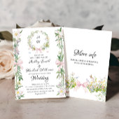 Moderne Bohemische Mongram Wasserfarbenblumenhochz Einladung