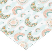 Moderne Bohemische Rosa Regenbogen Bläsermond Sonn Kurzer Tischläufer (Ecke)