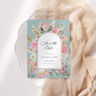 Moderne Bohemische Save the Date-Karte Date