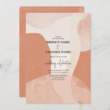 Moderne Bohemische Terracotta Abstrakte Hochzeit