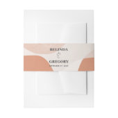 Moderne Bohemische Terracotta Abstrakte Hochzeit Einladungsbanderole (Vorderseite Beispiel)