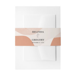 Moderne Bohemische Terracotta Abstrakte Hochzeit Einladungsbanderole