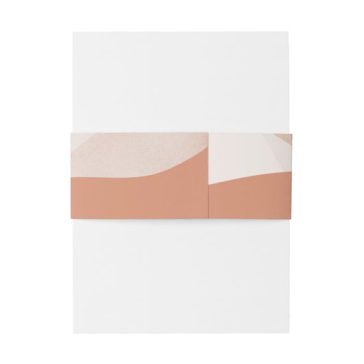 Moderne Bohemische Terracotta Abstrakte Hochzeit Einladungsbanderole (Rückseitenbeispiel)