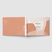 Moderne Bohemische Terracotta Abstrakte Hochzeit Gästebuch (Voll)