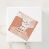 Moderne Bohemische Terracotta Abstrakte Hochzeit Geschenkanhänger (Beispiel)