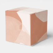 Moderne Bohemische Terracotta Abstrakte Hochzeit Geschenkschachtel (Rückseite)