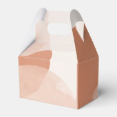 Moderne Bohemische Terracotta Abstrakte Hochzeit Geschenkschachtel (Rückseite)