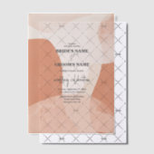 Moderne Bohemische Terracotta Abstrakte Hochzeit Pergament Einladungen (Versetzt (Einladung))