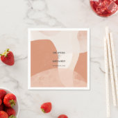 Moderne Bohemische Terracotta Abstrakte Hochzeit Serviette (Beispiel)