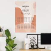 Moderne Bohemische Terracotta-Hochzeitsstiftung Poster (Heimbüro)