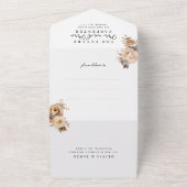 Moderne Bohemische Terracotta QR Hochzeit All In One Einladung (Außenbereich)