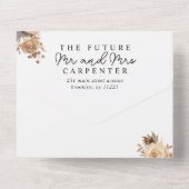 Moderne Bohemische Terracotta QR Hochzeit All In One Einladung (Rückseite)