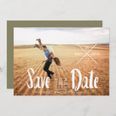 Moderne Bohemische Typografie | FOTO SAVE THE DATE (Vorne/Hinten)