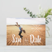 Moderne Bohemische Typografie | FOTO SAVE THE DATE (Stehend Vorderseite)