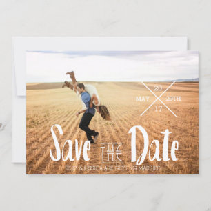 Moderne Bohemische Typografie   FOTO SAVE THE DATE