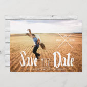 Moderne Bohemische Typografie | FOTO SAVE THE DATE (Vorne/Hinten)