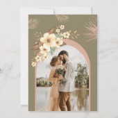 Moderne Bohemische Wasserfarbenflora Einladung (Rückseite)