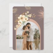 Moderne Bohemische Wasserfarbenflora Einladung (Rückseite)