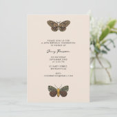 Moderne Bohemische Wildblumen Abstrakt Geburtstag Einladung (Stehend Vorderseite)