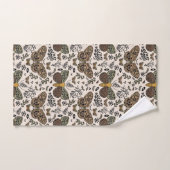Moderne Bohemische Wildblumen Abstraktes Muster Badhandtuch Set (Handtuch)