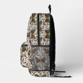 Moderne Bohemische Wildblumen Abstraktes Muster Bedruckter Rucksack (Rechts)