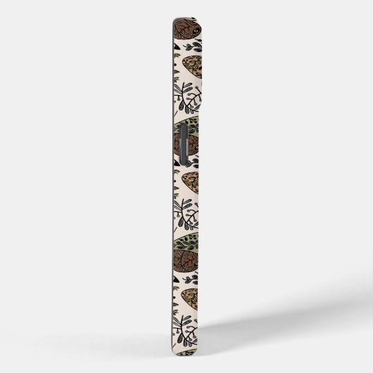 Moderne Bohemische Wildblumen Abstraktes Muster Case-Mate iPhone Hülle (Rückseite / Rechts)