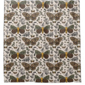 Moderne Bohemische Wildblumen Abstraktes Muster Duschvorhang (Vorderseite)