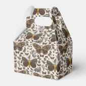 Moderne Bohemische Wildblumen Abstraktes Muster Geschenkschachtel (Rückseite)