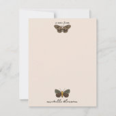 Moderne Bohemische Wildblumen Abstraktes Muster Mitteilungskarte (Vorderseite)