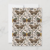 Moderne Bohemische Wildblumen Abstraktes Muster Mitteilungskarte (Rückseite)