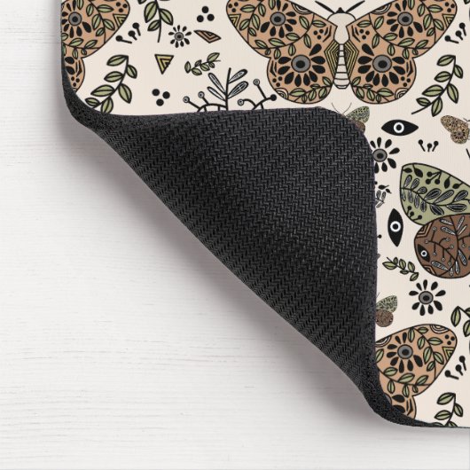 Moderne Bohemische Wildblumen Abstraktes Muster Mousepad (Ecke)