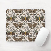 Moderne Bohemische Wildblumen Abstraktes Muster Mousepad (Mit Mouse)