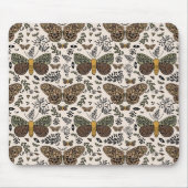 Moderne Bohemische Wildblumen Abstraktes Muster Mousepad (Vorne)