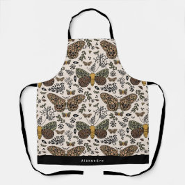 Moderne Bohemische Wildblumen Abstraktes Muster Schürze