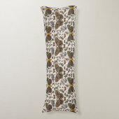 Moderne Bohemische Wildblumen Abstraktes Muster Seitenschläferkissen (Vorderseite Vertikal)