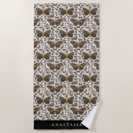 Moderne Bohemische Wildblumen Abstraktes Muster Strandtuch