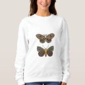 Moderne Bohemische Wildblumen Abstraktes Muster Sweatshirt (Vorderseite)