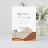 Moderne Bohemische Wüste Terracotta Einladung (Stehend Vorderseite)