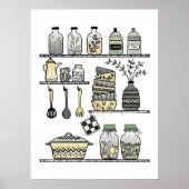 Moderne bohische Küchenmauer aus dem Mittelalter Poster (Vorne)