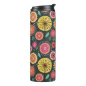 Moderne bohische Volksblüte Thermosbecher (Nach links gedreht)