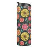 Moderne bohische Volksblüte Thermosbecher (Nach rechts gedreht)