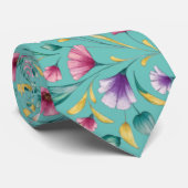Moderne böhmische Aquarellblumen3 Krawatte (Gerollt)