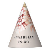 Moderne böhmische Aquarellblütenpastel Geburtstag Partyhütchen (Vorderseite)