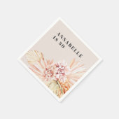 Moderne böhmische Aquarellblütenpastel Geburtstag Serviette (Ecke)