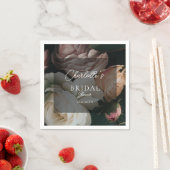 Moderne, böhmische Blume Brautparty-Servietten Serviette (Beispiel)