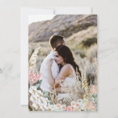 moderne böhmische Blumenkarte Save the Date (Rückseite)