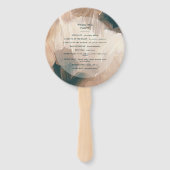 Moderne böhmische, malerische Terrakotta aquamarin Fächer (Rückseite)