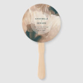 Moderne böhmische, malerische Terrakotta aquamarin Fächer (Vorderseite)