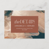 Moderne böhmische malerische Terrakotta aquamarine Begleitkarte (Vorderseite)