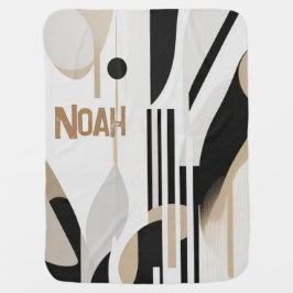 Moderne Boho-Abstrakt-Formen Babydecke